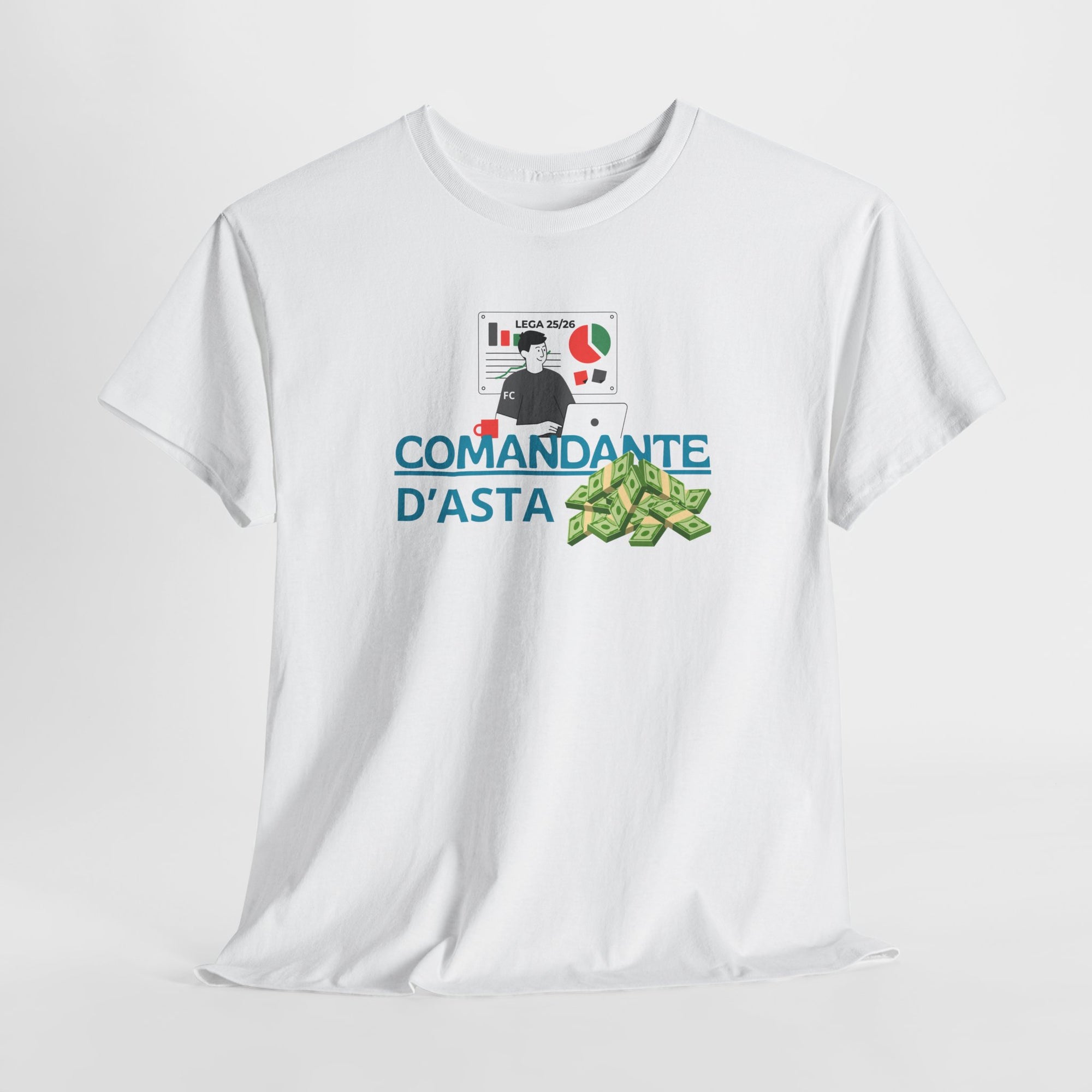 Comandante d'asta – Maglietta ironica per fantallenatori esperti