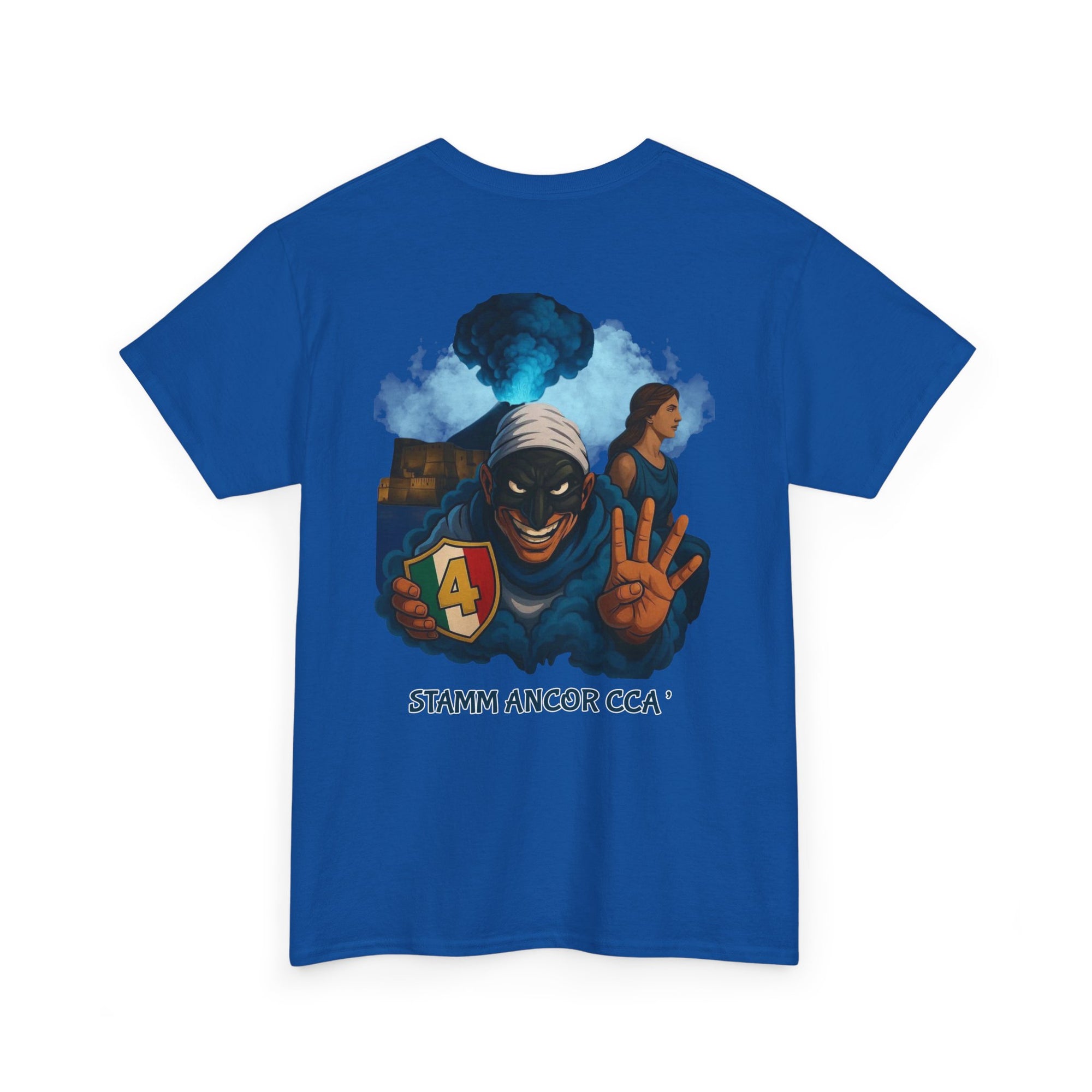 Maglietta “Stamme Ancora Ccà” – Pulcinella e 4º Scudetto Napoli