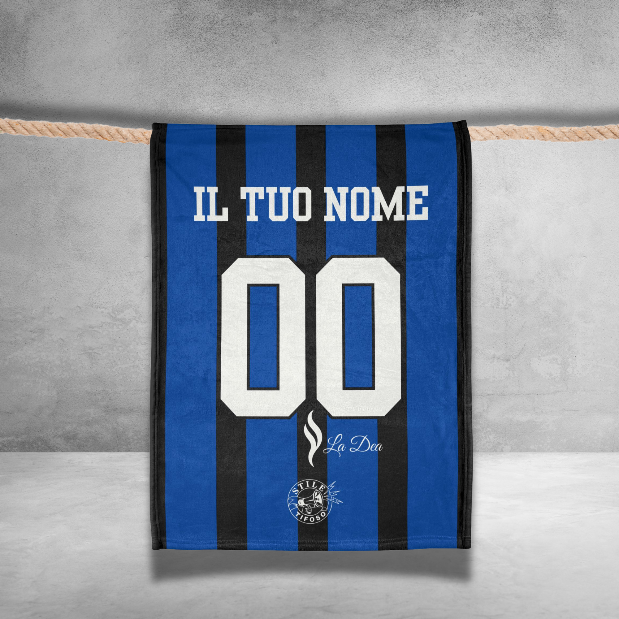 Coperta Personalizzata Calcio Nome e Numero