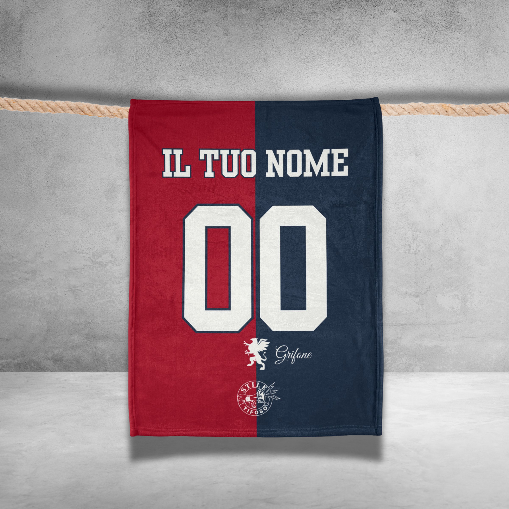 Coperta Personalizzata Calcio Nome e Numero