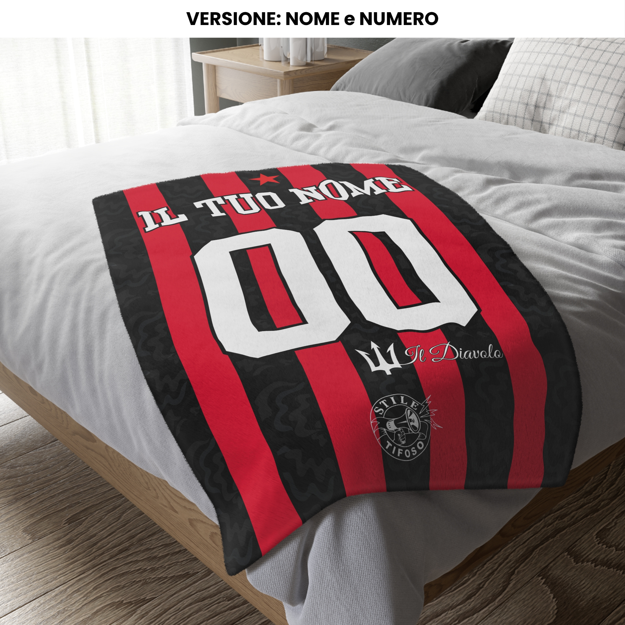 Coperta Personalizzata Calcio Nome e Numero
