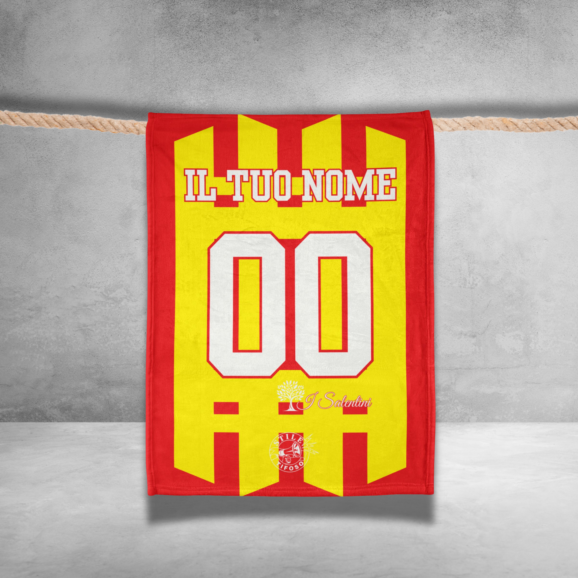 Coperta Personalizzata Calcio Nome e Numero