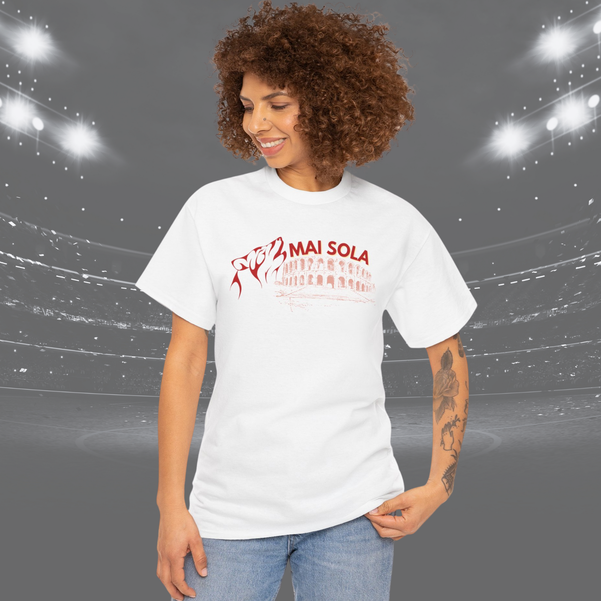 Maglietta “Mai Sola” – Fede Incondizionata per la Roma