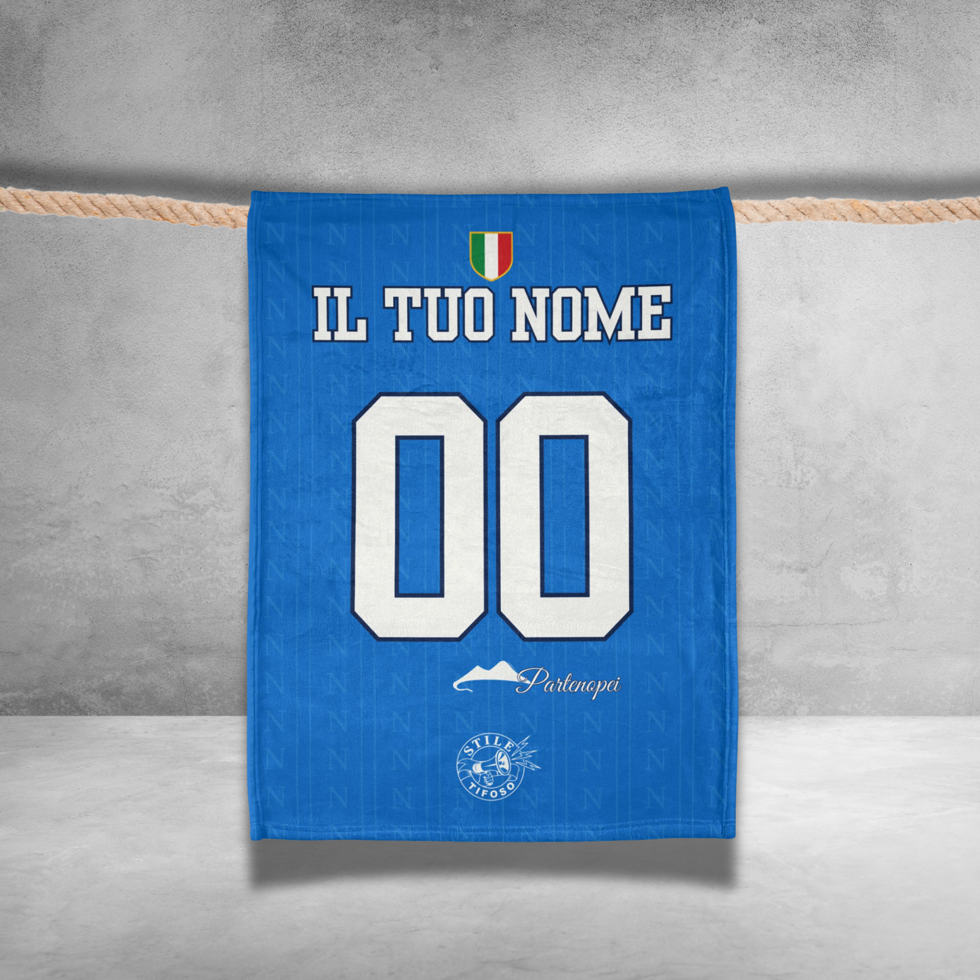 Coperta Personalizzata Calcio Nome e Numero