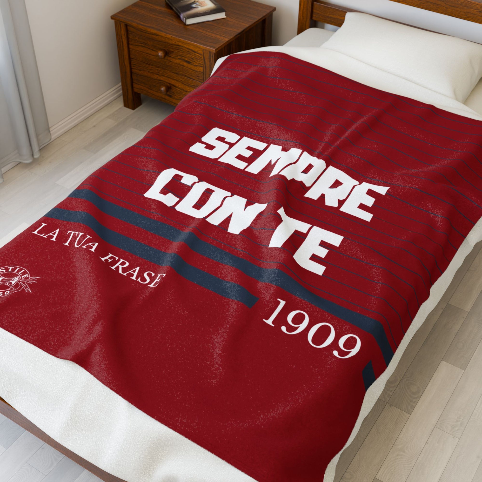 Coperta Stile Tifoso in pile personalizzata - Sempre Con Te