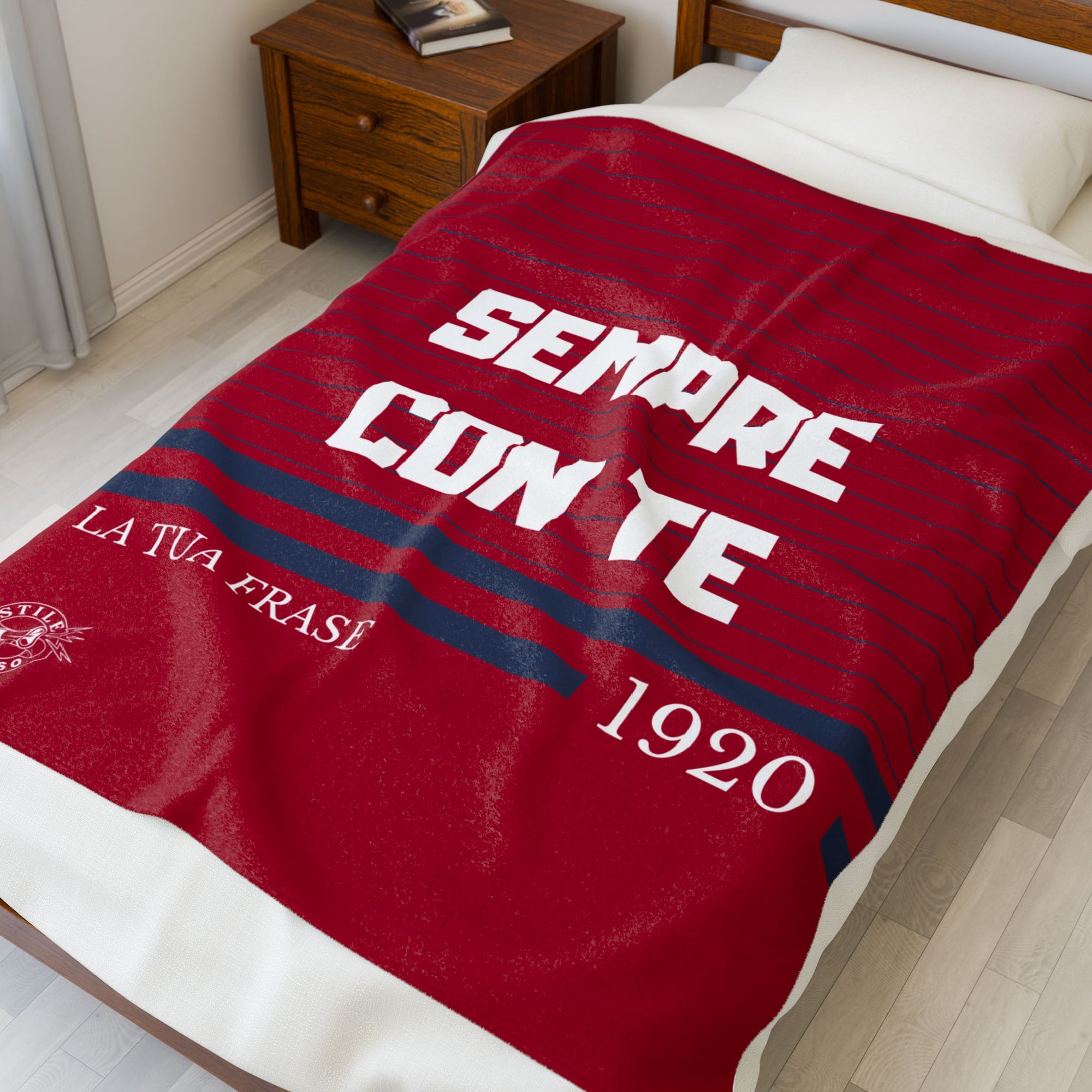 Coperta Stile Tifoso in pile personalizzata - Sempre Con Te