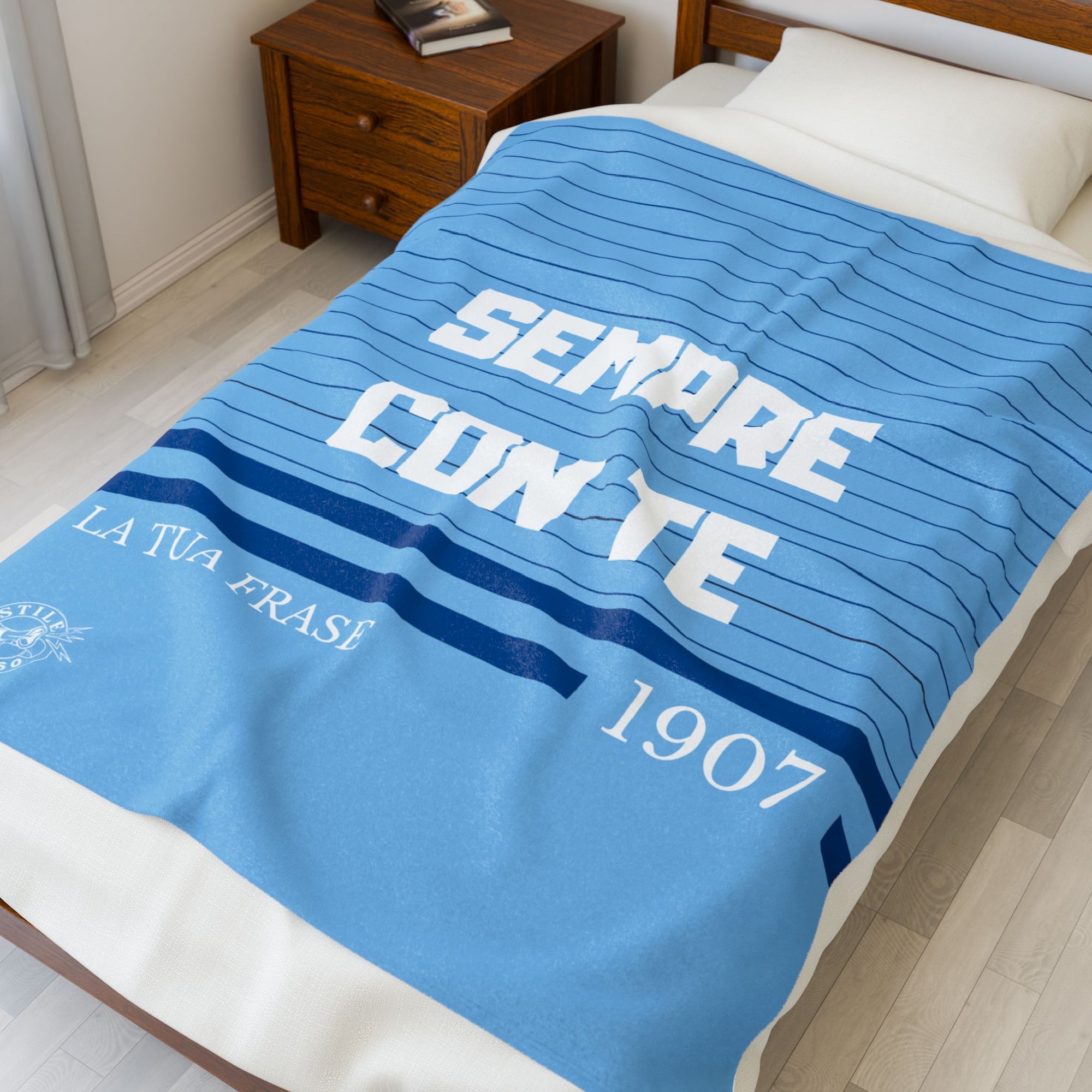 Coperta Stile Tifoso in pile personalizzata - Sempre Con Te