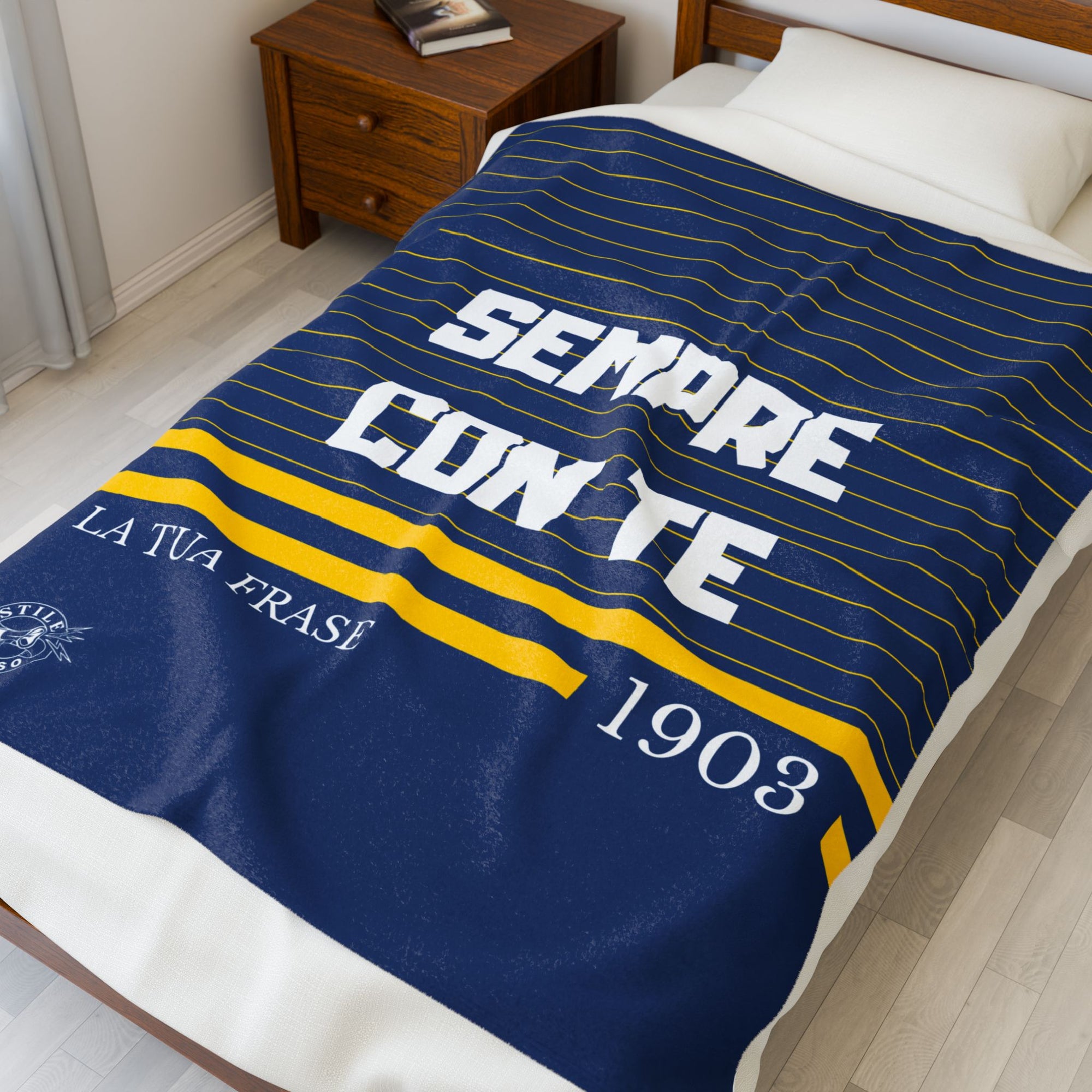 Coperta Stile Tifoso in pile personalizzata - Sempre Con Te