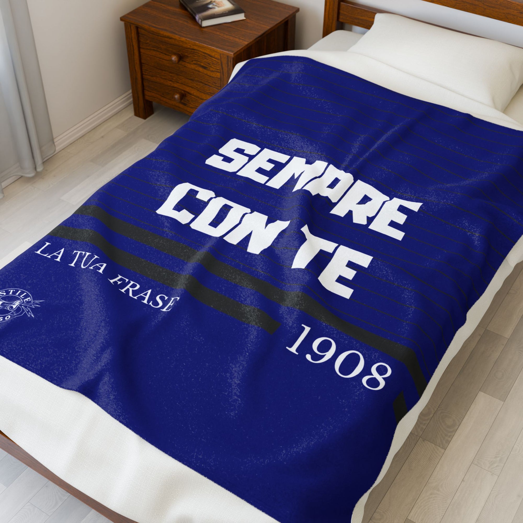 Coperta Stile Tifoso in pile personalizzata - Sempre Con Te