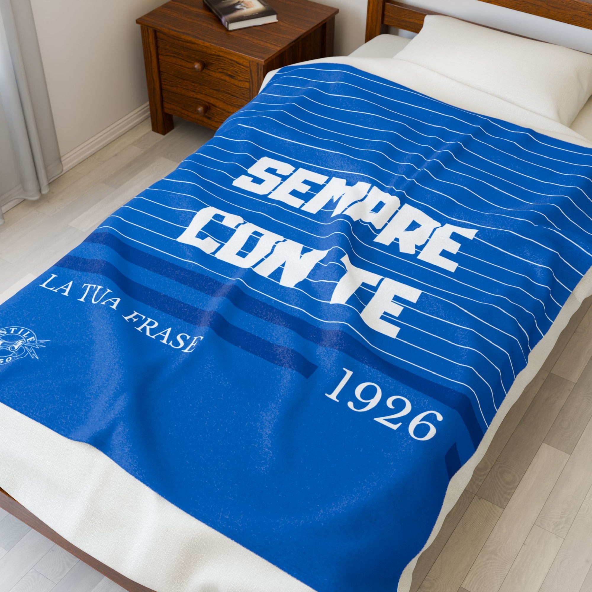 Coperta Stile Tifoso in pile personalizzata - Sempre Con Te