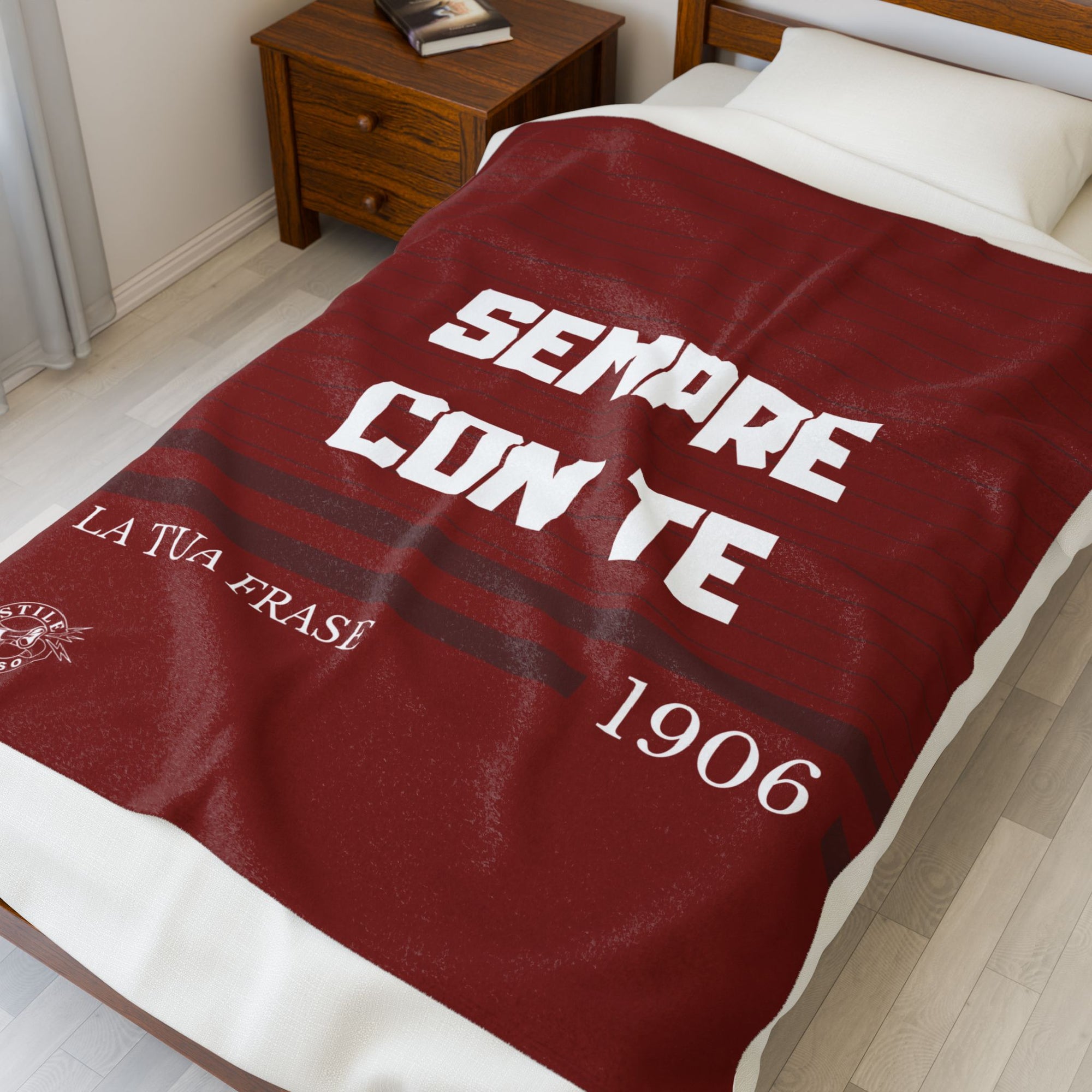 Coperta Stile Tifoso in pile personalizzata - Sempre Con Te