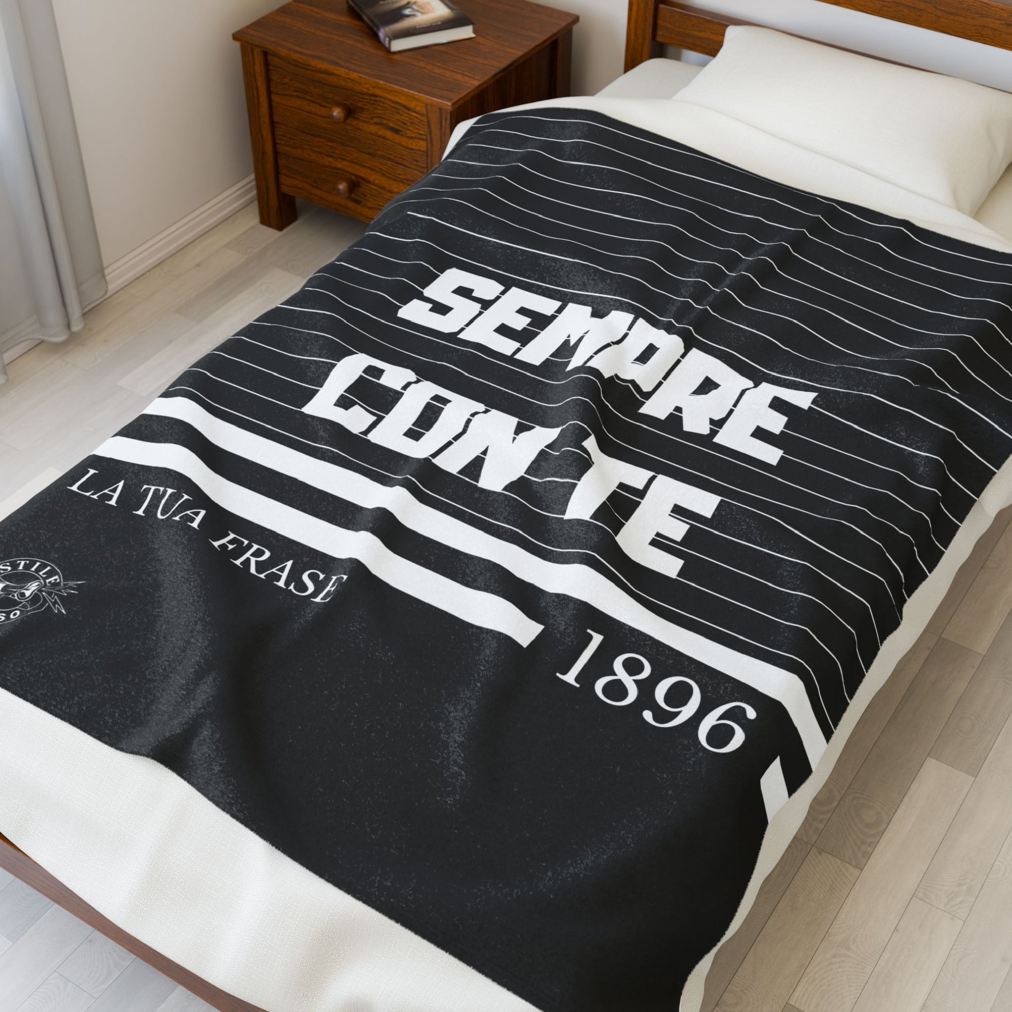 Coperta Stile Tifoso in pile personalizzata - Sempre Con Te