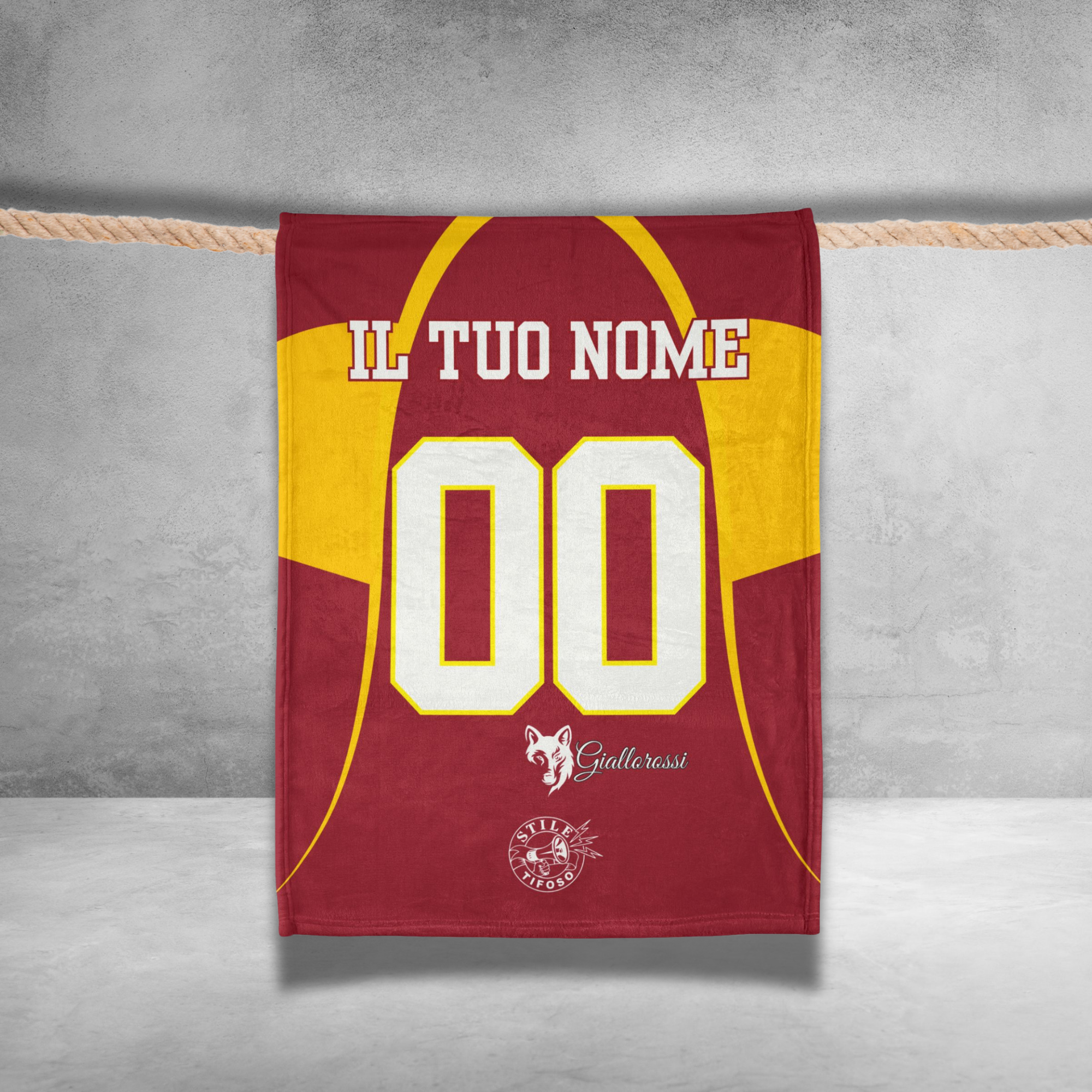 Coperta Personalizzata Calcio Nome e Numero