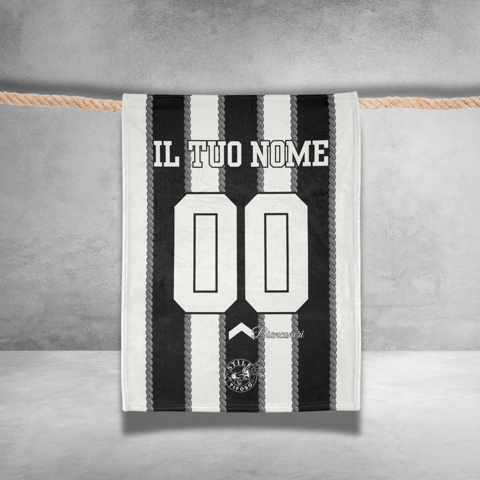 Coperta Personalizzata Calcio Nome e Numero