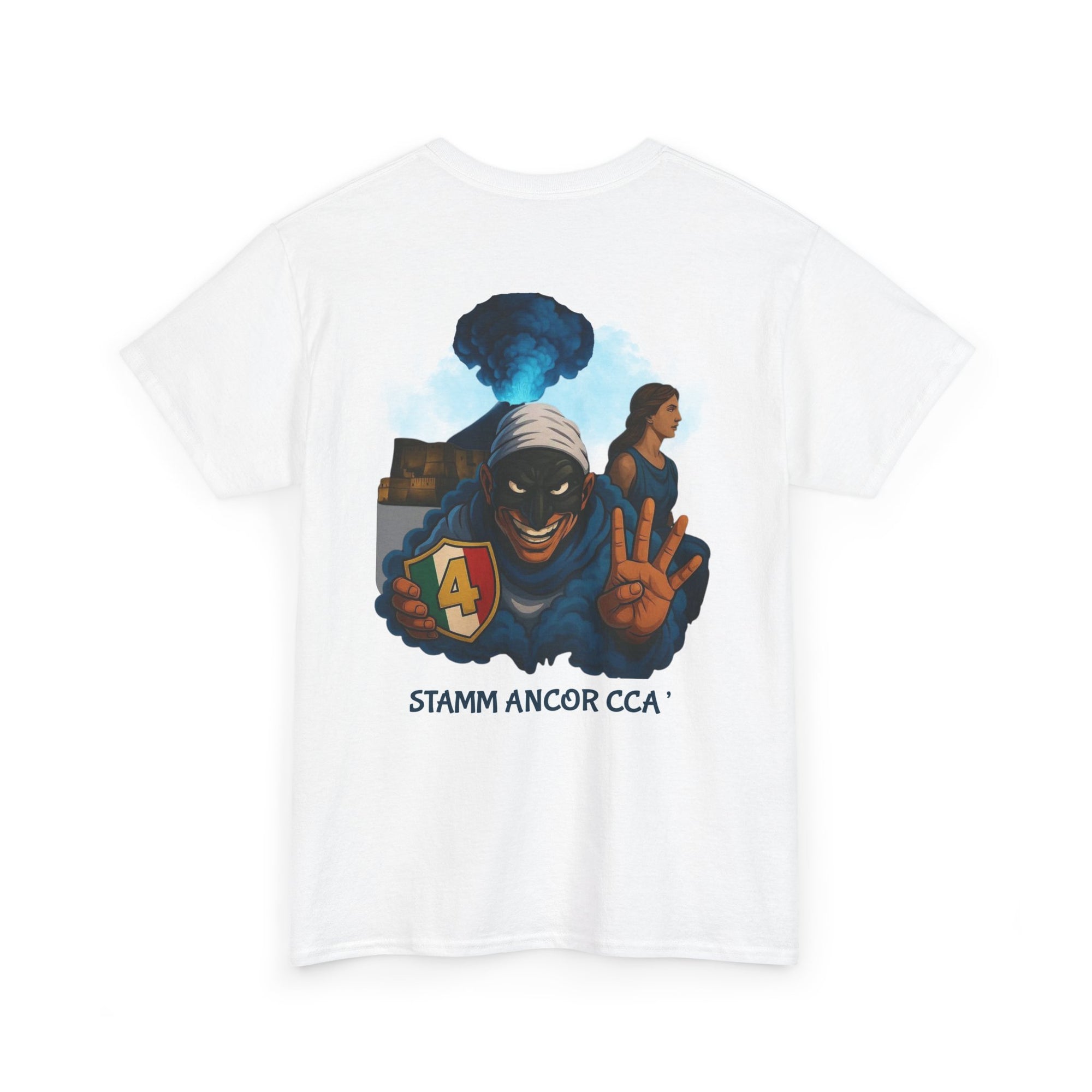 Maglietta “Stamme Ancora Ccà” – Pulcinella e 4º Scudetto Napoli