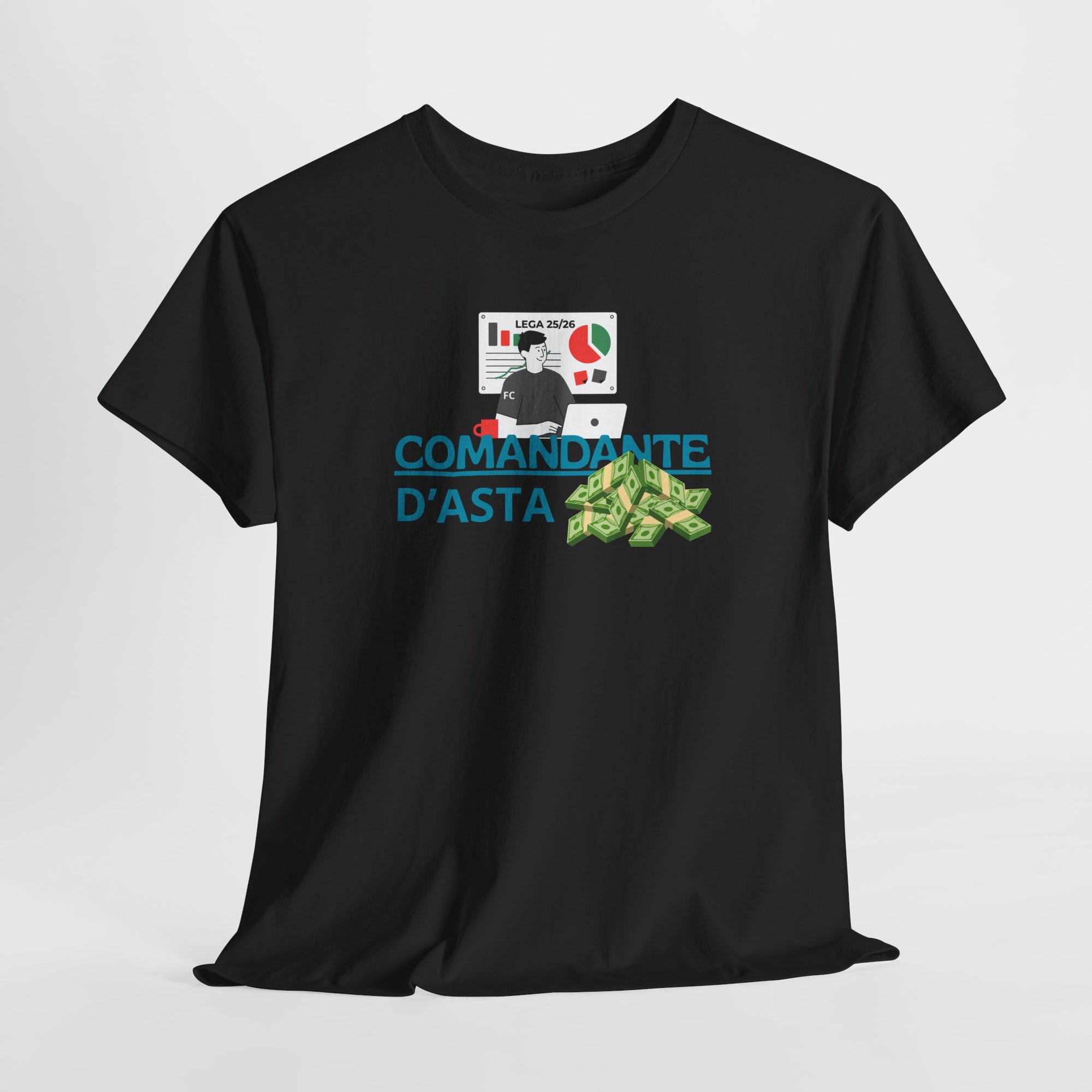 Comandante d'asta – Maglietta ironica per fantallenatori esperti