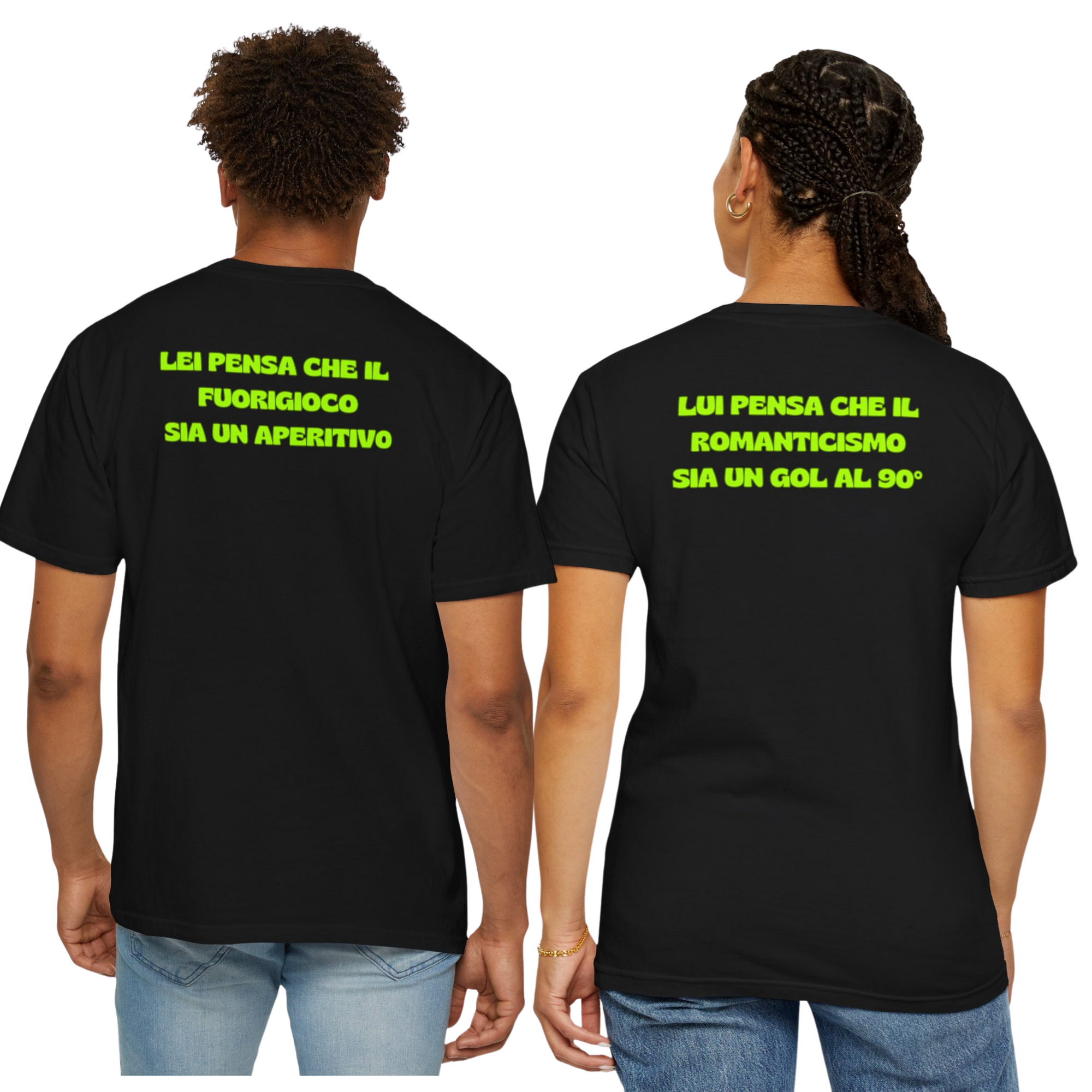 Bundle Coppia -  Lui pensa che il romanticismo sia un gol al 90° - Lei pensa che il fuorigioco sia un aperitivo