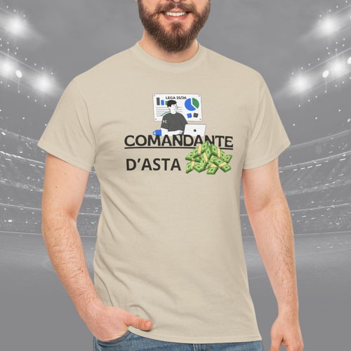 Comandante d'asta – Maglietta ironica per fantallenatori esperti