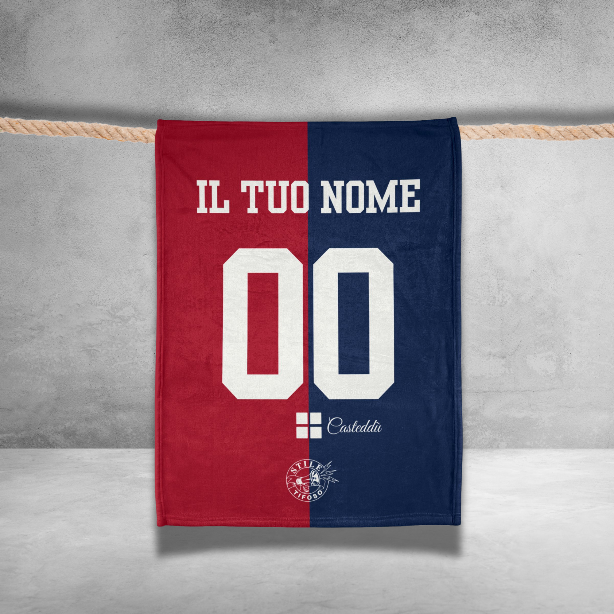 Coperta Personalizzata Calcio Nome e Numero