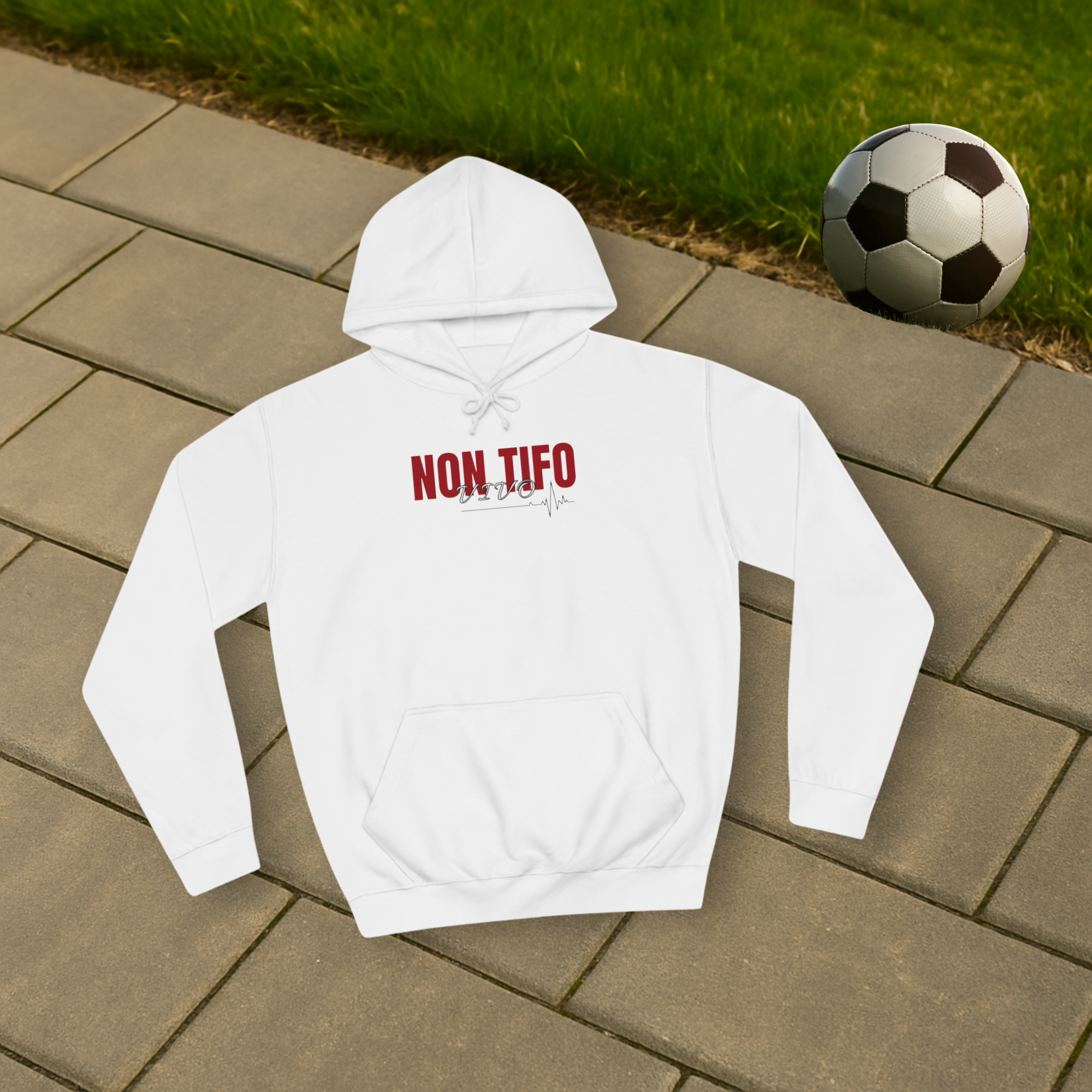 Felpa unisex “Non Tifo Vivo” in cotone – per veri appassionati di calcio