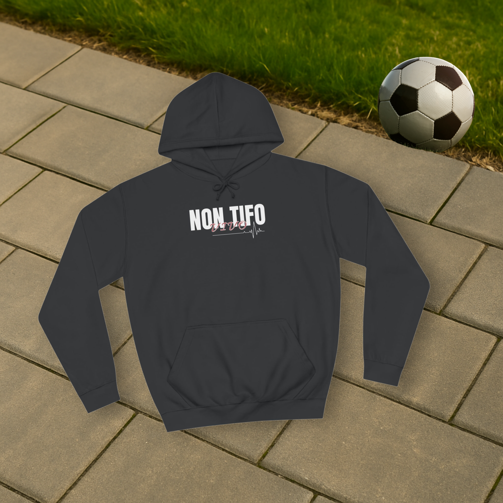 Felpa unisex “Non Tifo Vivo” in cotone – per veri appassionati di calcio