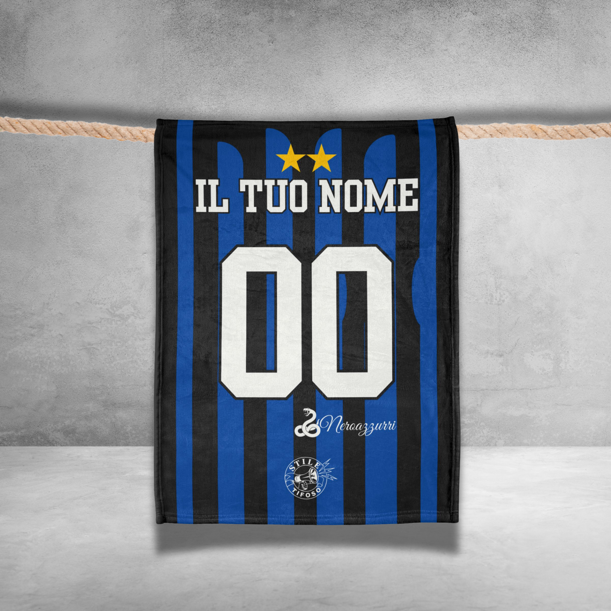 Coperta Personalizzata Calcio Nome e Numero