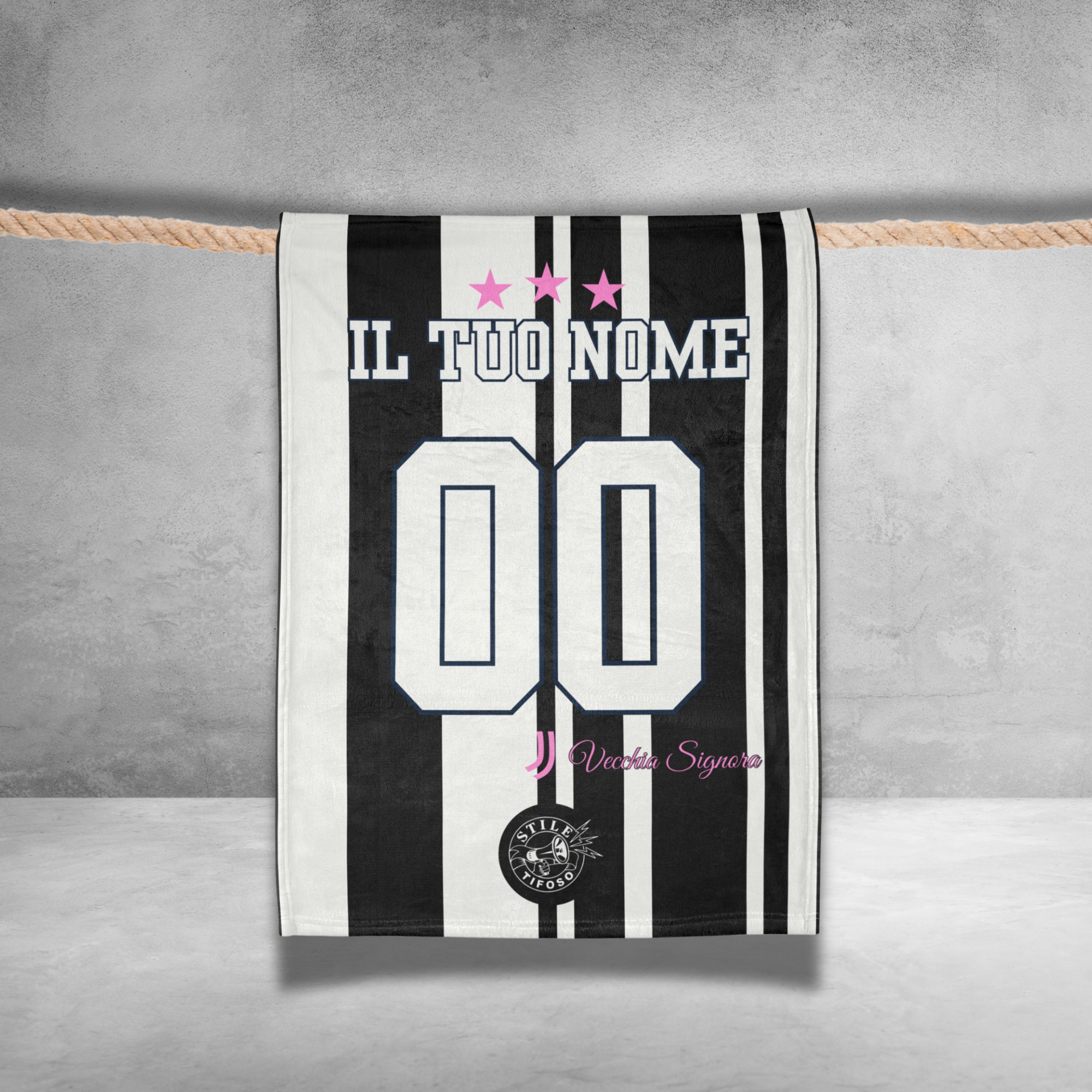 Coperta Personalizzata Calcio Nome e Numero