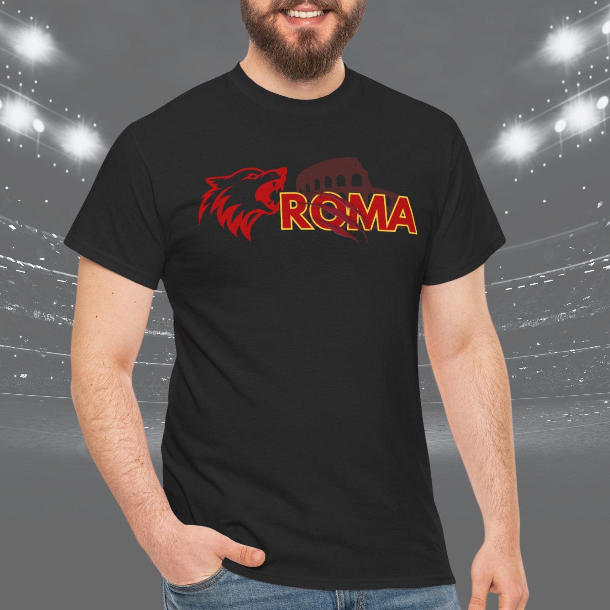 Maglietta Roma “Roma è una lupa” – Orgoglio Giallorosso, Anima Capitale