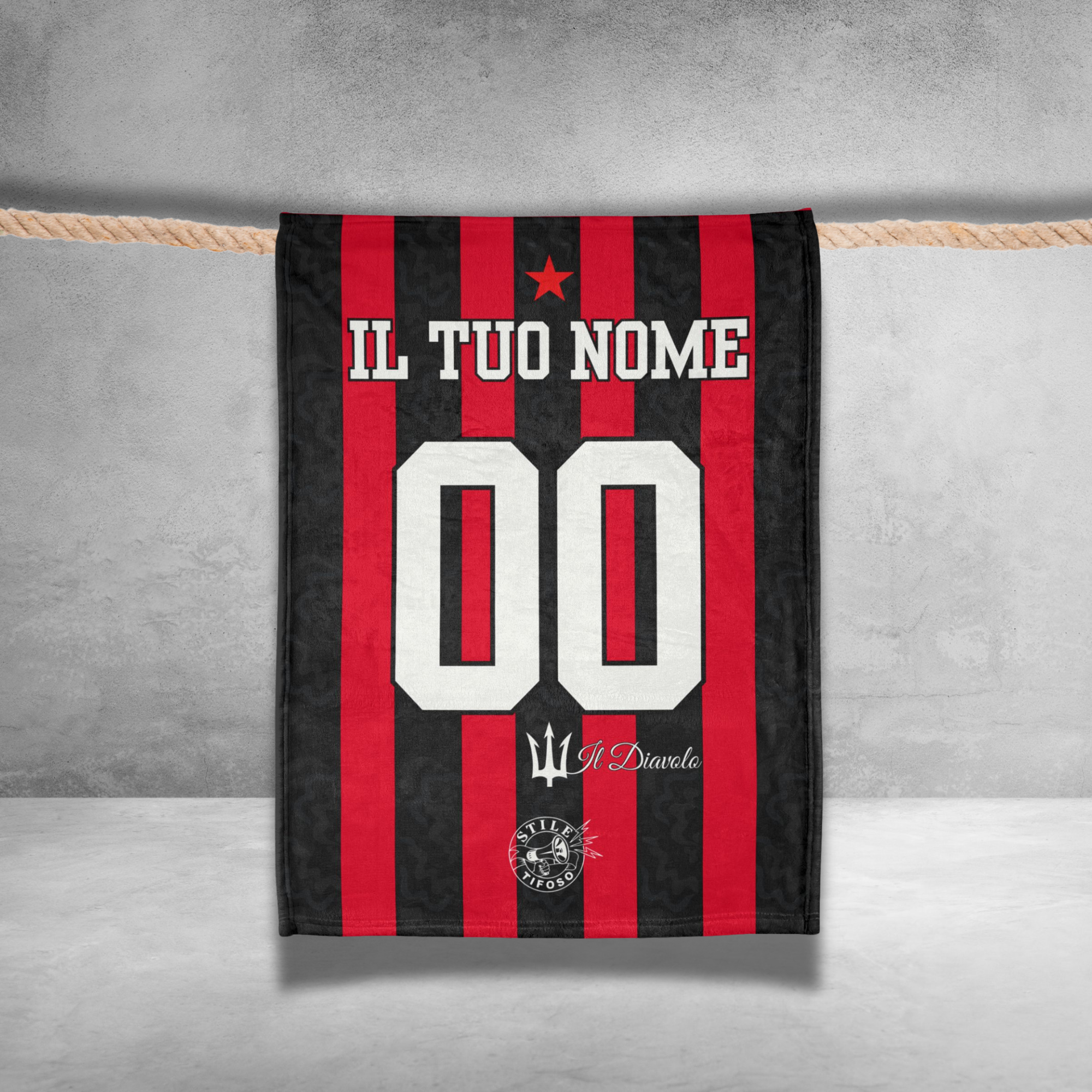 Coperta Personalizzata Calcio Nome e Numero