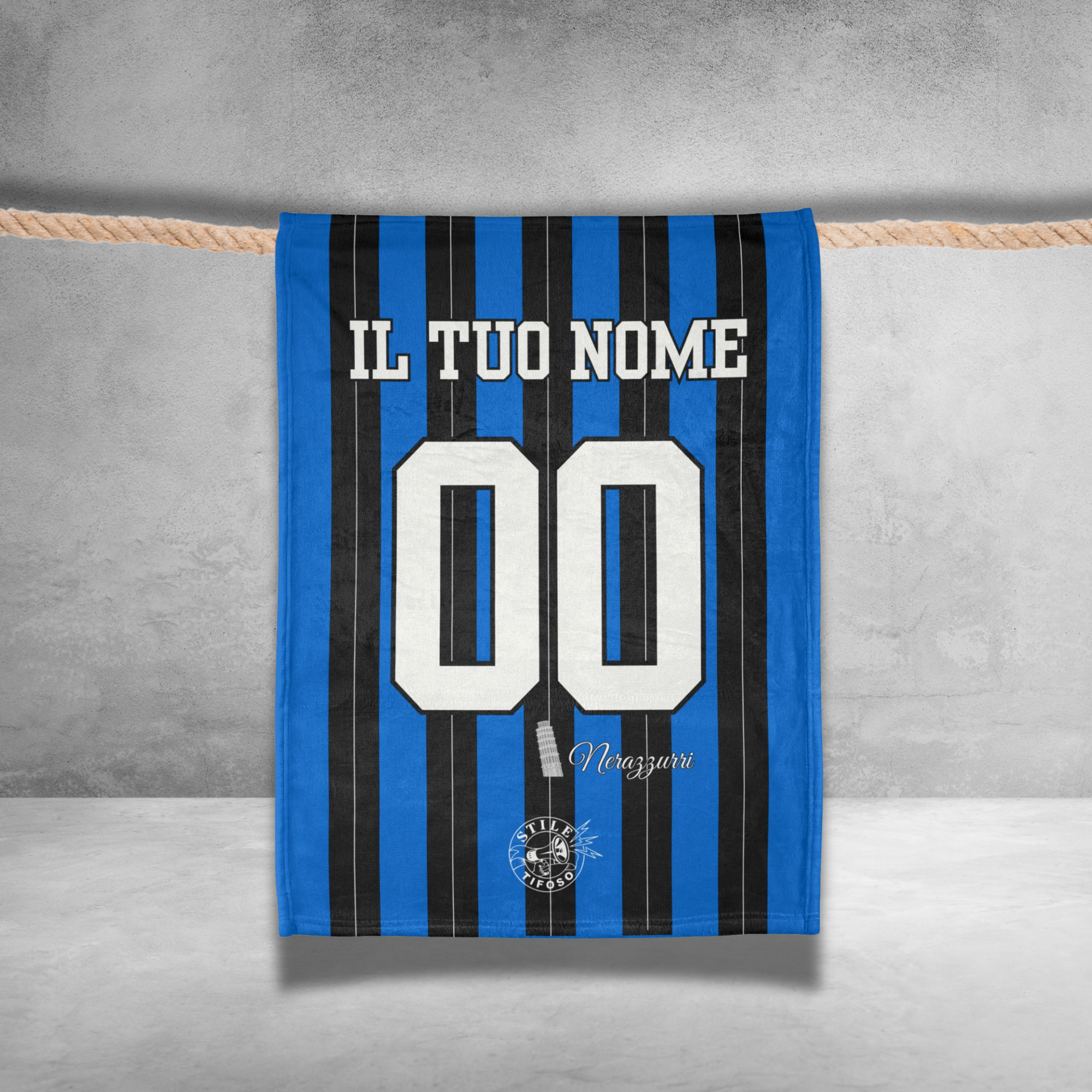 Coperta Personalizzata Calcio Nome e Numero