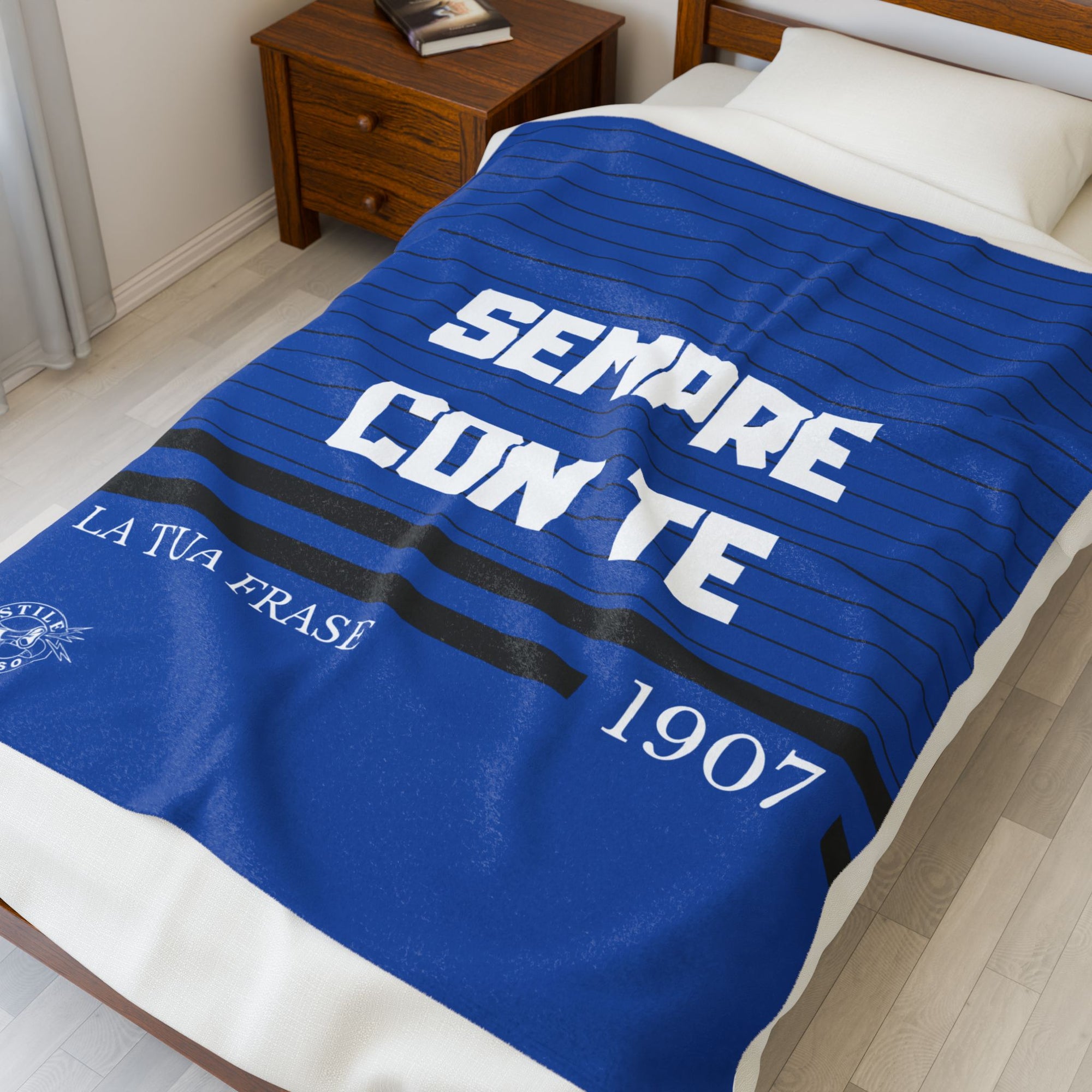 Coperta Stile Tifoso in pile personalizzata - Sempre Con Te