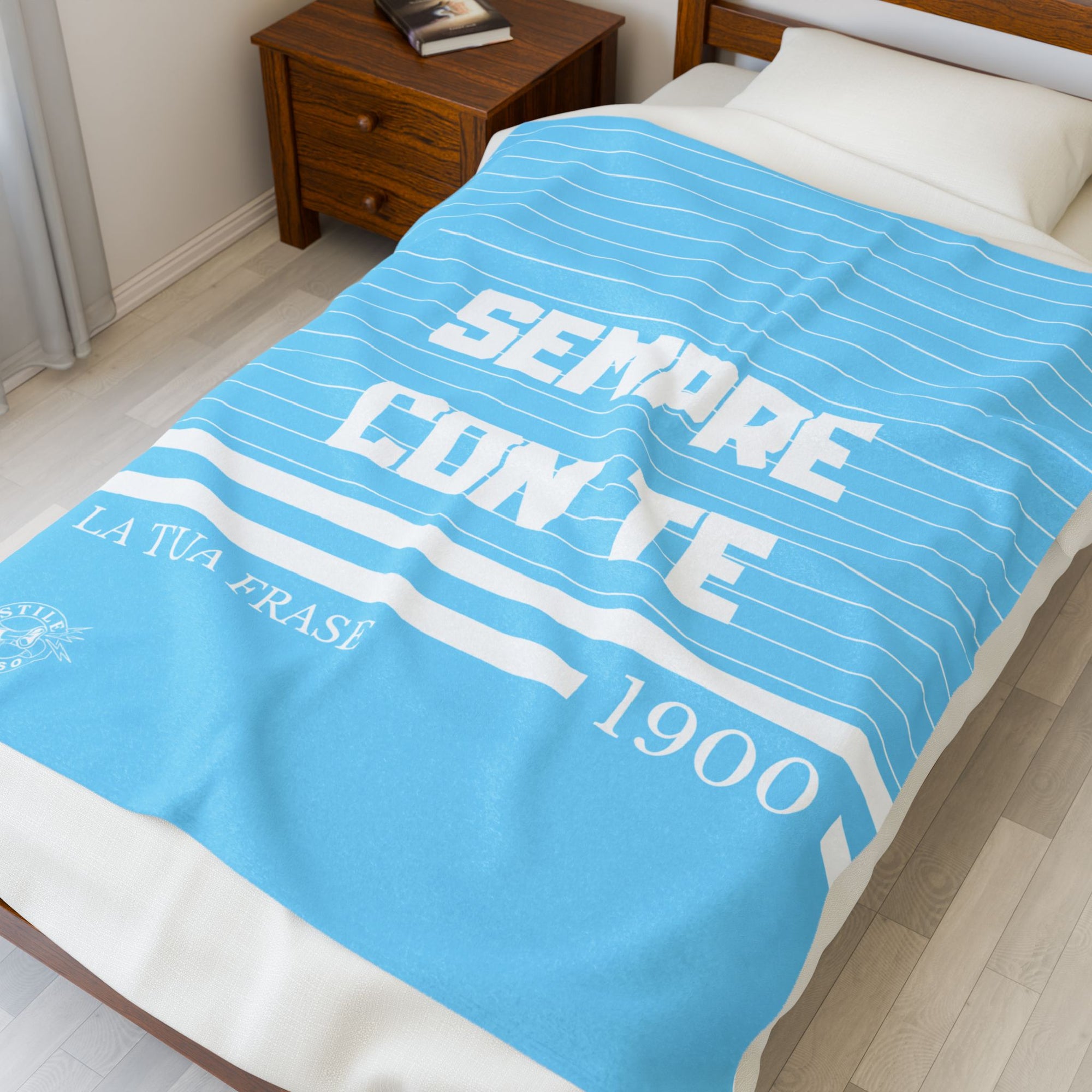 Coperta Stile Tifoso in pile personalizzata - Sempre Con Te