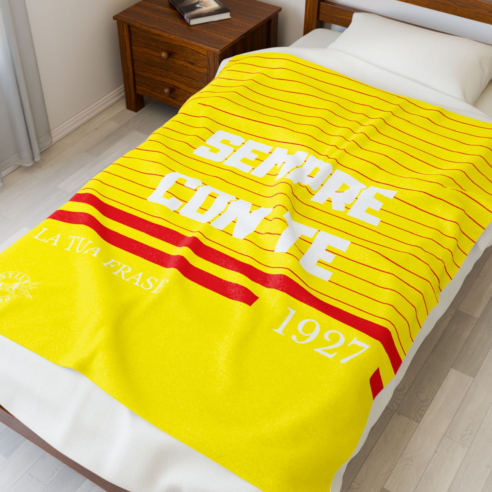 Coperta Stile Tifoso in pile personalizzata - Sempre Con Te