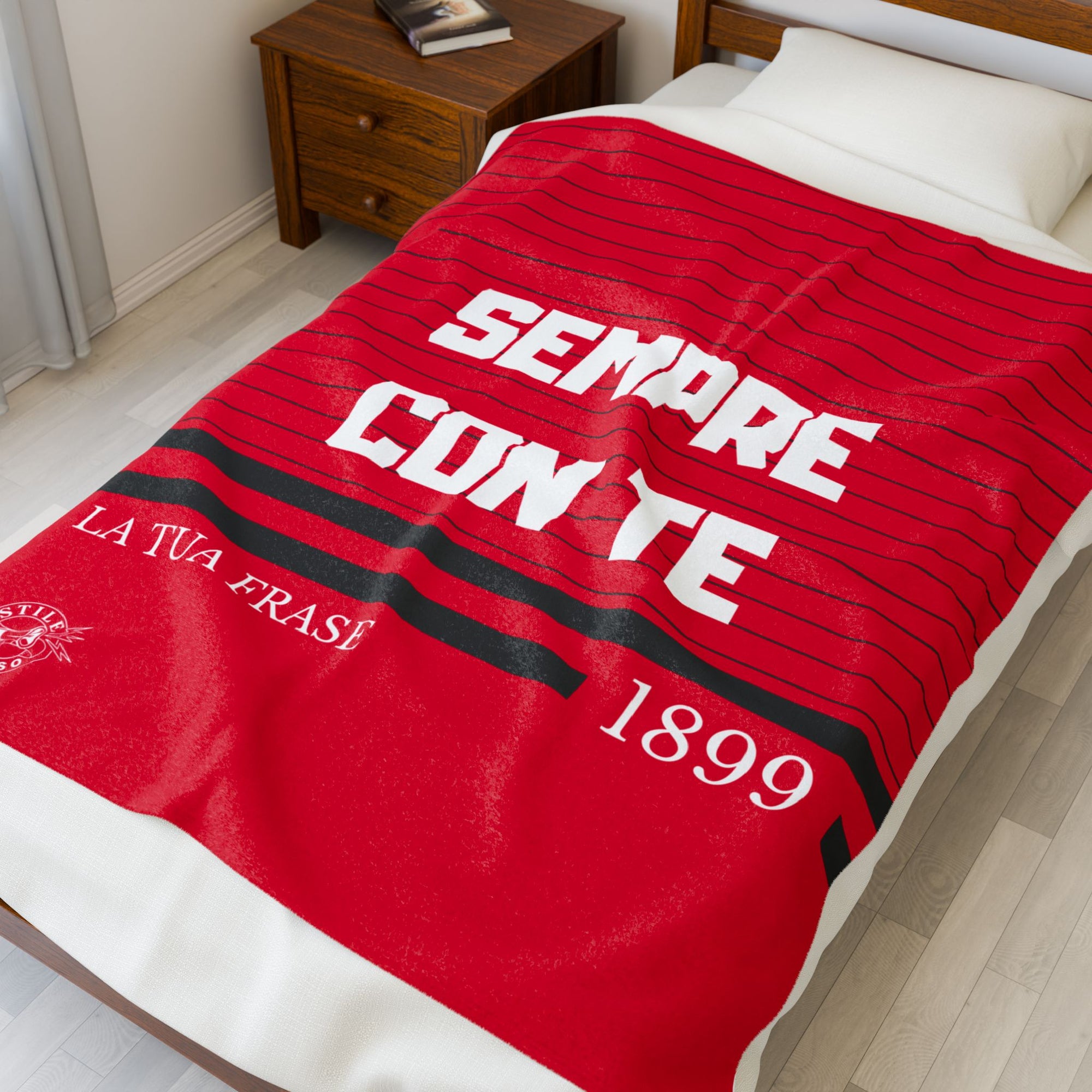 Coperta Stile Tifoso in pile personalizzata - Sempre Con Te