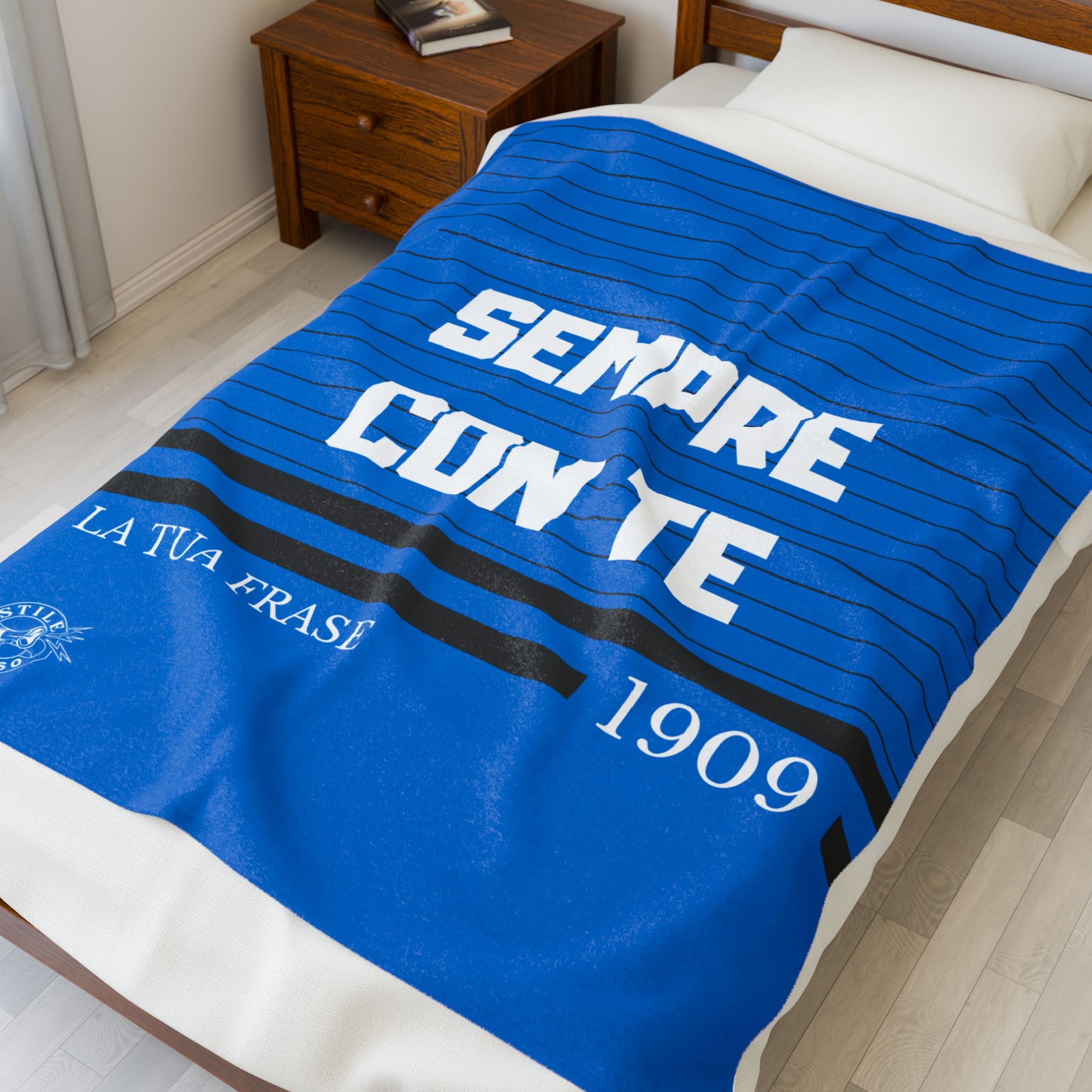 Coperta Stile Tifoso in pile personalizzata - Sempre Con Te