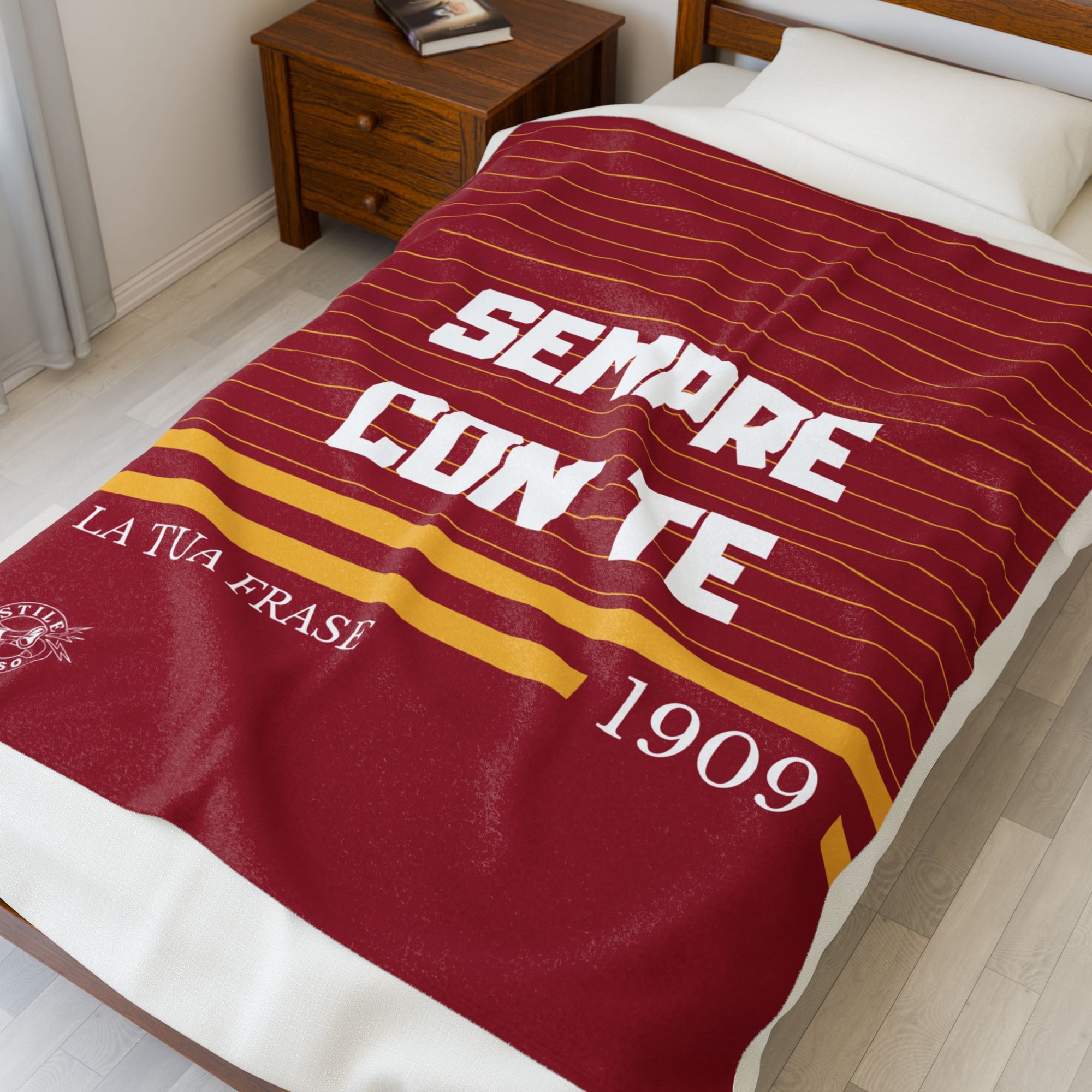 Coperta Stile Tifoso in pile personalizzata - Sempre Con Te