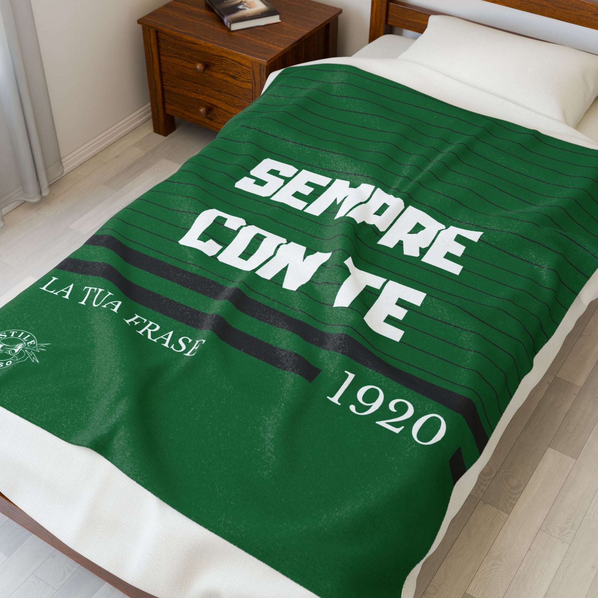 Coperta Stile Tifoso in pile personalizzata - Sempre Con Te