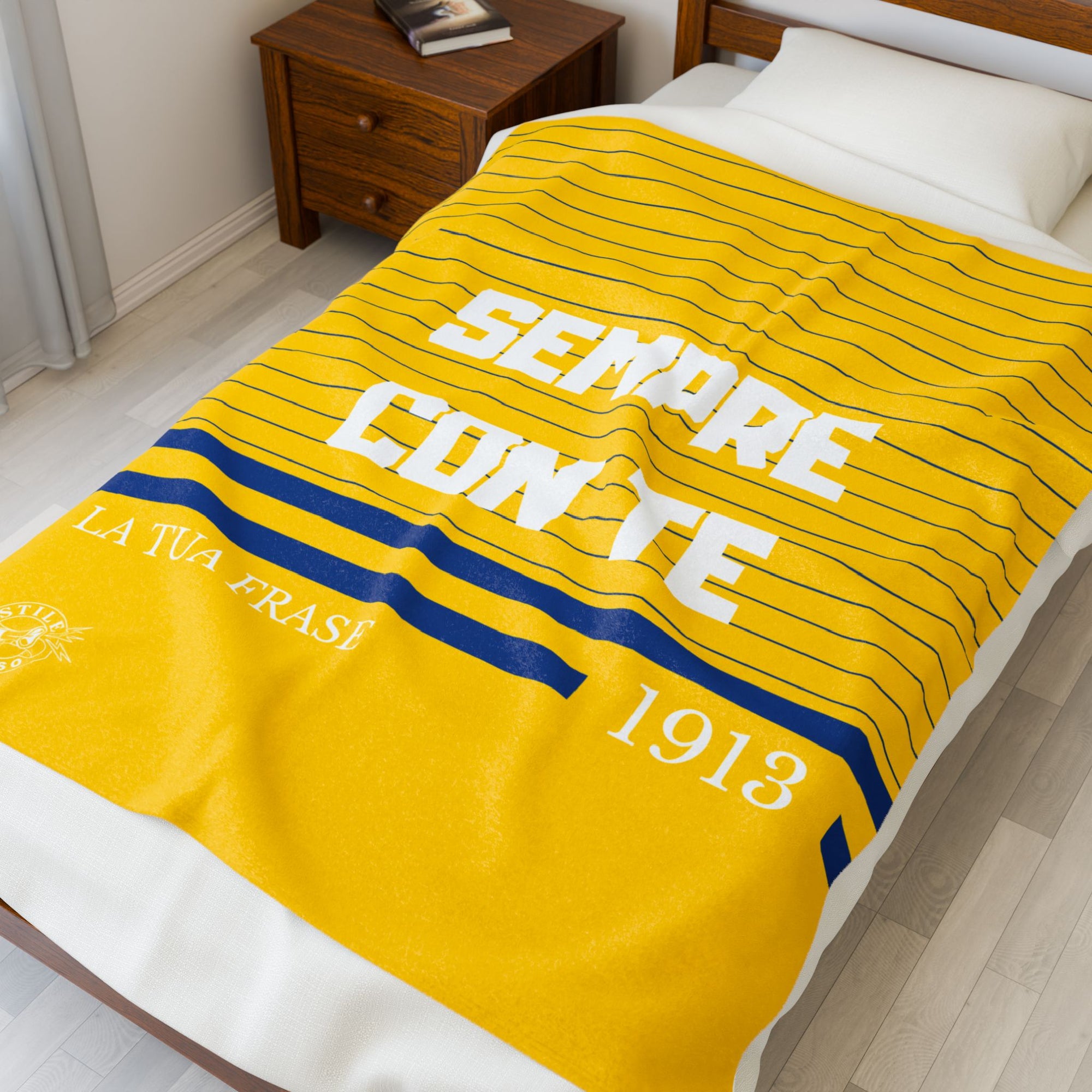 Coperta Stile Tifoso in pile personalizzata - Sempre Con Te