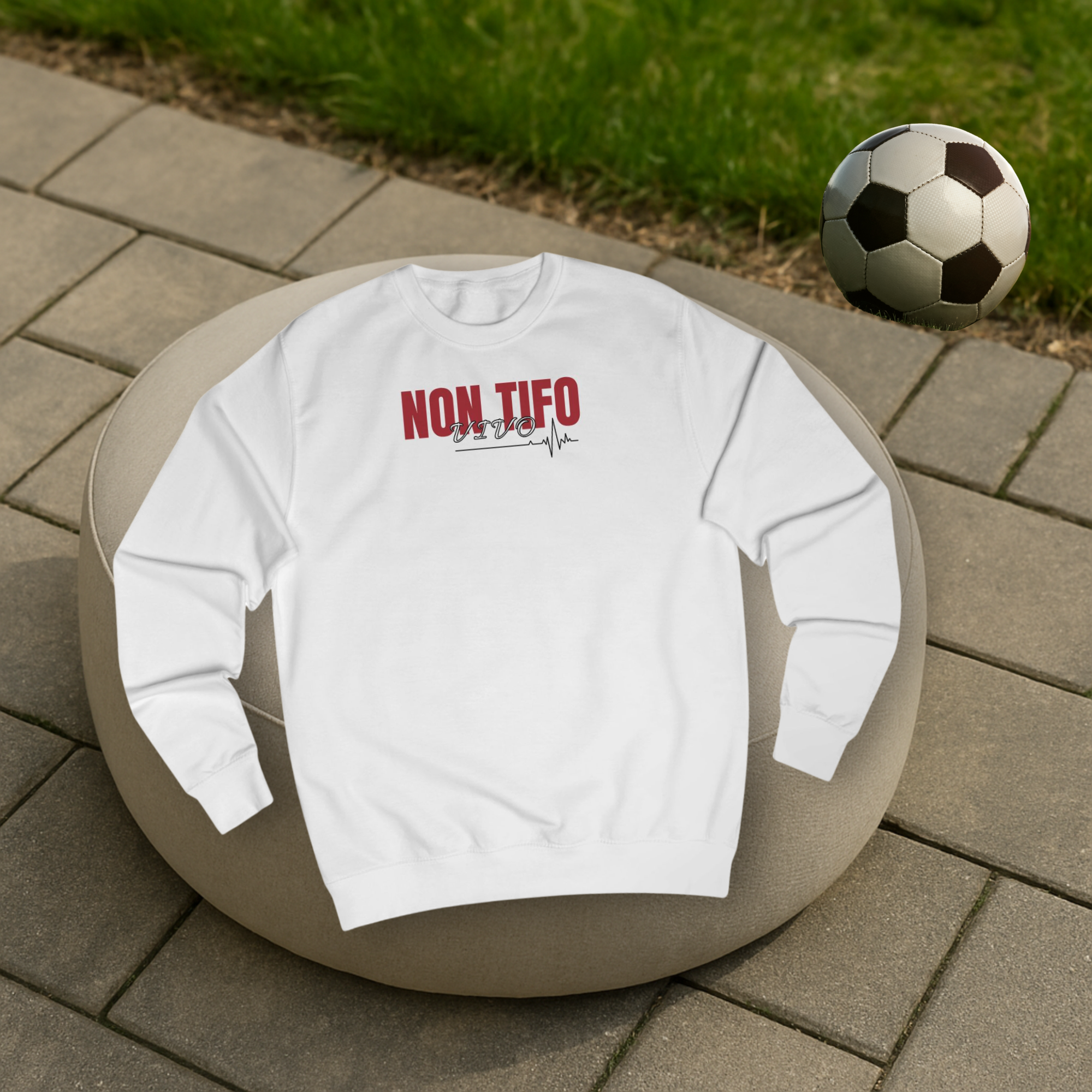 Felpa unisex “Non Tifo Vivo” in cotone – per veri appassionati di calcio