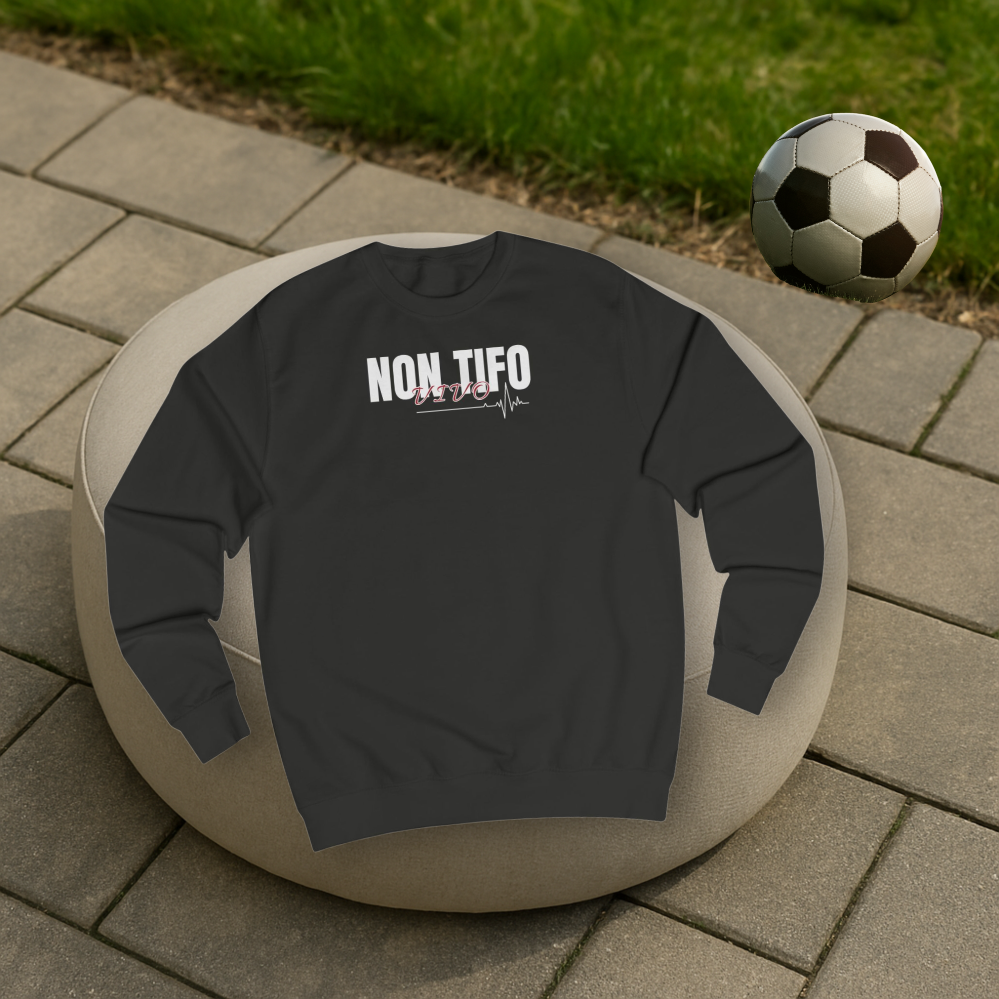 Felpa unisex “Non Tifo Vivo” in cotone – per veri appassionati di calcio
